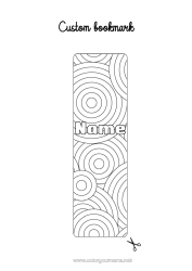 Child coloring page Summer Bookmark Zentangle Geometric shapes