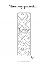 Coloriage enfant Été Marque page Zentangle Formes géométriques