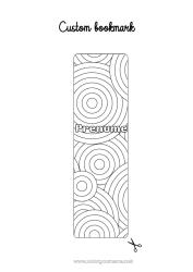Desen liber de colorat Vara Semn de carte Zentangle Forme geometrice