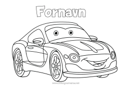 Gratis tegning Køretøjer Bil Biler, varevogne og campingvogne Tegneserie Køretøjer karakterer