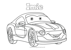 Rysunek za darmo Pojazdy Samochód Samochody, furgonetki i kampery Kreskówka Pojazdy postaci