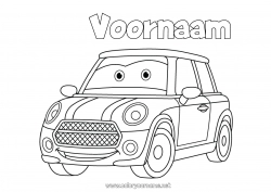 Gratis tekening Voertuigen Auto Auto's, busjes en campers Cartoon Cartoon Voertuigpersonages