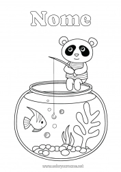 Disegno gratuito Pesca Animale Panda Altri animali del mondo