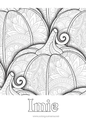 Kolorowanka za darmo Dynia Złożone kolorowanki Zentangle