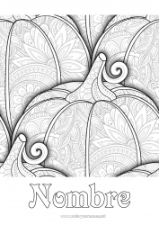 Colorear gratis Calabaza Dibujos complejos para colorear Zentangle