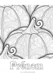 Coloriage gratuit Citrouille Coloriages complexes Zentangle