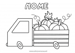 Disegno gratuito Zucca Camion Veicoli Contadino Camion e veicoli commerciali Professioni agricole