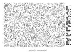 Gratis tekening Dankzegging Herfst