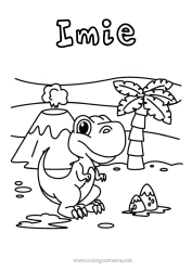 Rysunek za darmo Dinozaury Wulkan Zwierzę