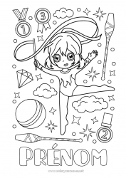 Dessin gratuit Sport Kawaii Gymnastique Sports artistiques