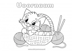 Gratis tekening Kat Dier Mand Honden en katten