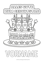 Kostenlose Zeichnung Kerze Kuchen Geburtstag Alles Gute zum Geburtstag (Französisch) Nachricht