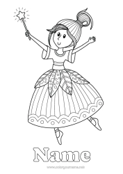 Colouring to customise Fairy Tale Fairy