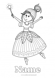 Free coloring Fairy tale Fairy