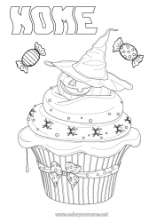 Disegno gratuito Caramelle Zucca Torta