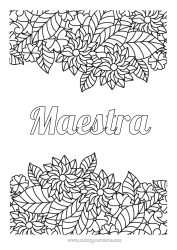 Colorazione gratuita Fiori Foglie Colorazioni complesse