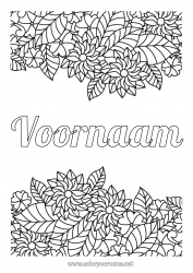 Gratis tekening Bloemen Bladeren Complex Kleurplaten