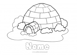 Free coloring Snow Igloo