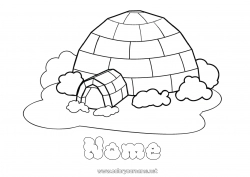 Colorazione gratuita Neve Igloo