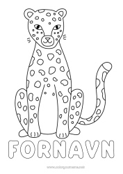 Gratis fargelegging Dyr Afrikanske villdyr Gepard