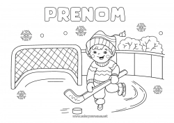 Coloriage gratuit Sport Sports d'équipe Hockey Sports d'hiver