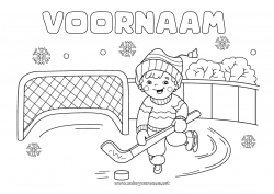 Kleurplaat aanpassen Sport Teamsporten Hockey Wintersporten