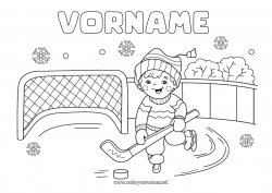 Kostenlose Zeichnung Sport Mannschaftssportarten Hockey Wintersportarten