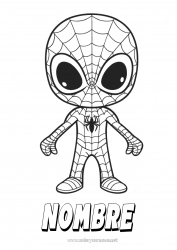 Dibujo libre Araña Héroe Insectos Dibujo animado