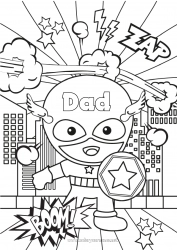 Child coloring page Hero City ??landscape