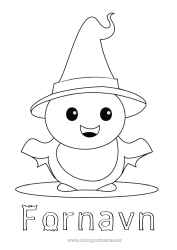 Gratis tegning Spøkelse Søt Halloween Hatt