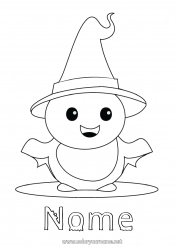 Colorazione gratuita Fantasma Carino Halloween Cappello