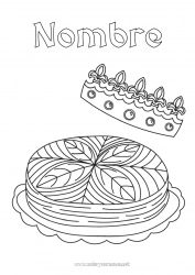 Dibujo libre Corona Epifanía Torta de los reyes