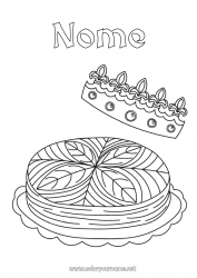 Disegno gratuito Corona Epifania Galette dei Re