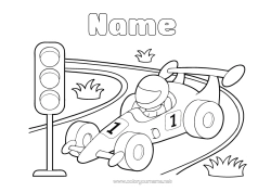 Colouring to customise Sport Vehicles Formula One Course Racing Car Race Cars And Circuits Motor Sports