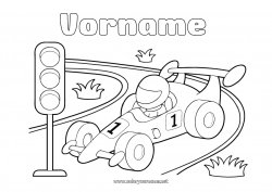 Kostenlose Malvorlage Fahrzeuge Formel 1 Rennen Rennauto Rennwagen und Rennstrecken Motorsportarten