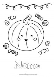 Disegno gratuito Caramelle Zucca Carino Kawaii