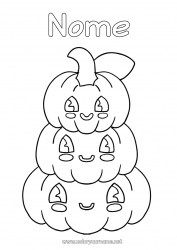 Disegno gratuito Zucca Carino Kawaii Autunno Verdure