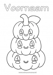 Gratis tekening Pompoen Schattig Kawaii Herfst Groenten