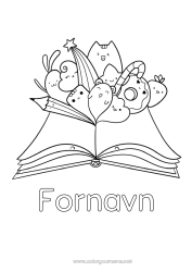 Gratis tegning Kawaii Bog Lekture