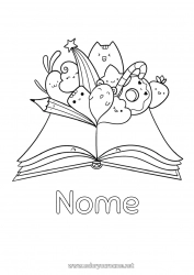 Disegno gratuito Kawaii Libro Lettura