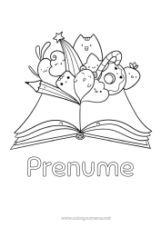 Pagină de colorat gratuită Drăguț Carte Lectură