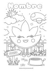Dibujo libre Otoño Avión Hojas Vehículos aéreos Cartoon Arce