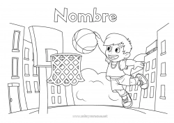 Dibujo libre Sport Globos Chico Baloncesto Paisaje urbano Deportes en equipo