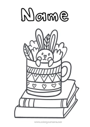 Free colouring Rabbit Book Forest animals Reading Pencil Stationery supplies
