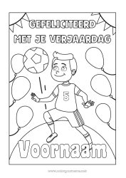 Gratis tekening Voetbal Voetbal Verjaardag Verjaardag (Frans) Bericht Aangepaste verjaardagsleeftijd Teamsporten