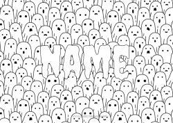 Free drawing Ghost Decorated name Complex coloring pages