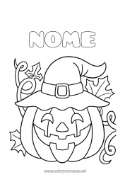 Colorazione gratuita Zucca Jack O'Lantern Cappello