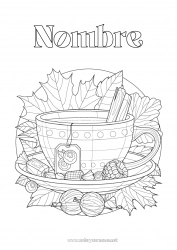 Colorear para personalizar Té Bebidas Dibujos complejos para colorear Zentangle