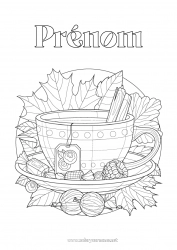 Coloriage gratuit Thé Boisson Coloriages complexes Zentangle