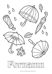 Gratis teckning Paraply Regn